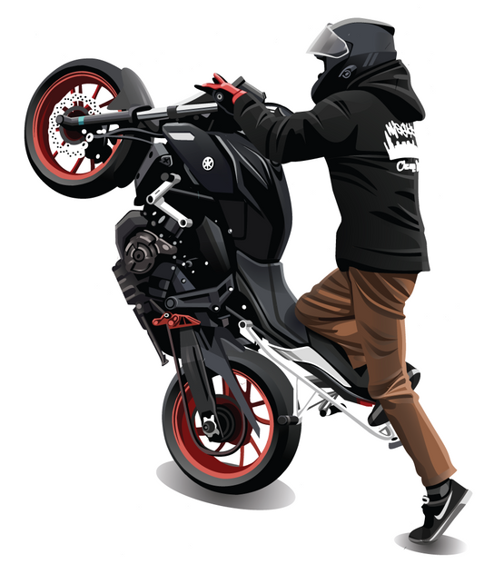 Cartoon Motorcycle Design